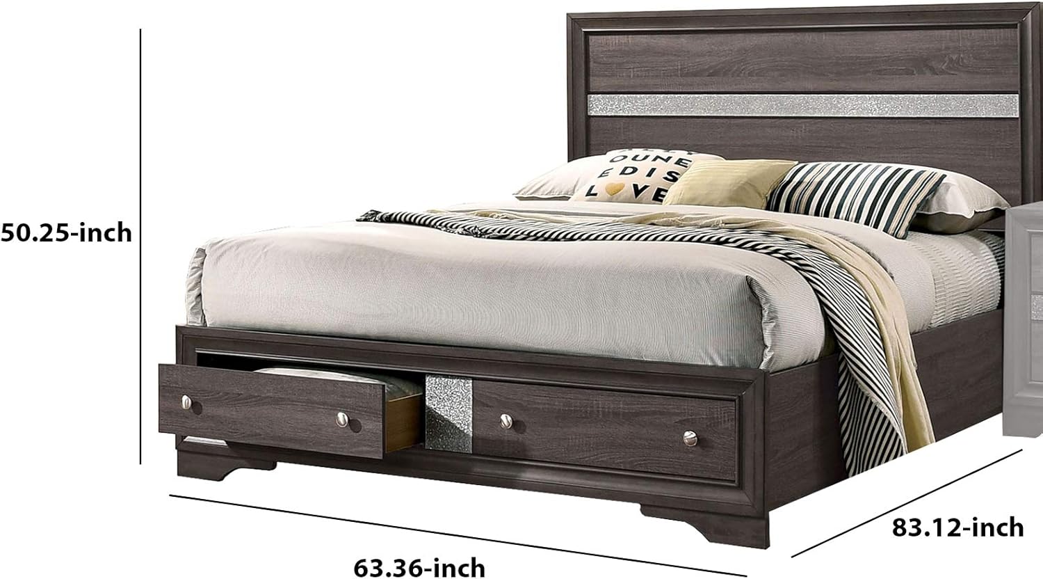 Dimensions of the Benzara Queen Bed