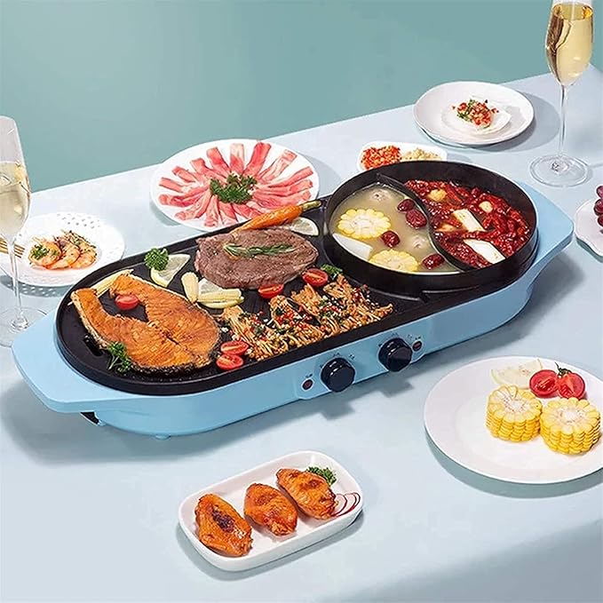 Olla Eléctrica 2 en 1 BBQ y Fondue 2000W Sin Humo CIRCIR miniatura 6