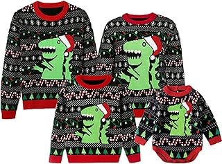 OFIMAN Novelty & Special Use Clothing,Novelty,Knitwear OFIMAN Family Matching Christmas Jumper Boys Girls Ugly Christmas Outfit for Kids Knit Dinosaur Pullover Men Women Xmas Jumper Baby