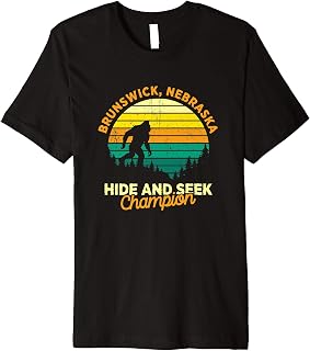 Retro Brunswick, Nebraska Big foot Souvenir Premium T-Shirt