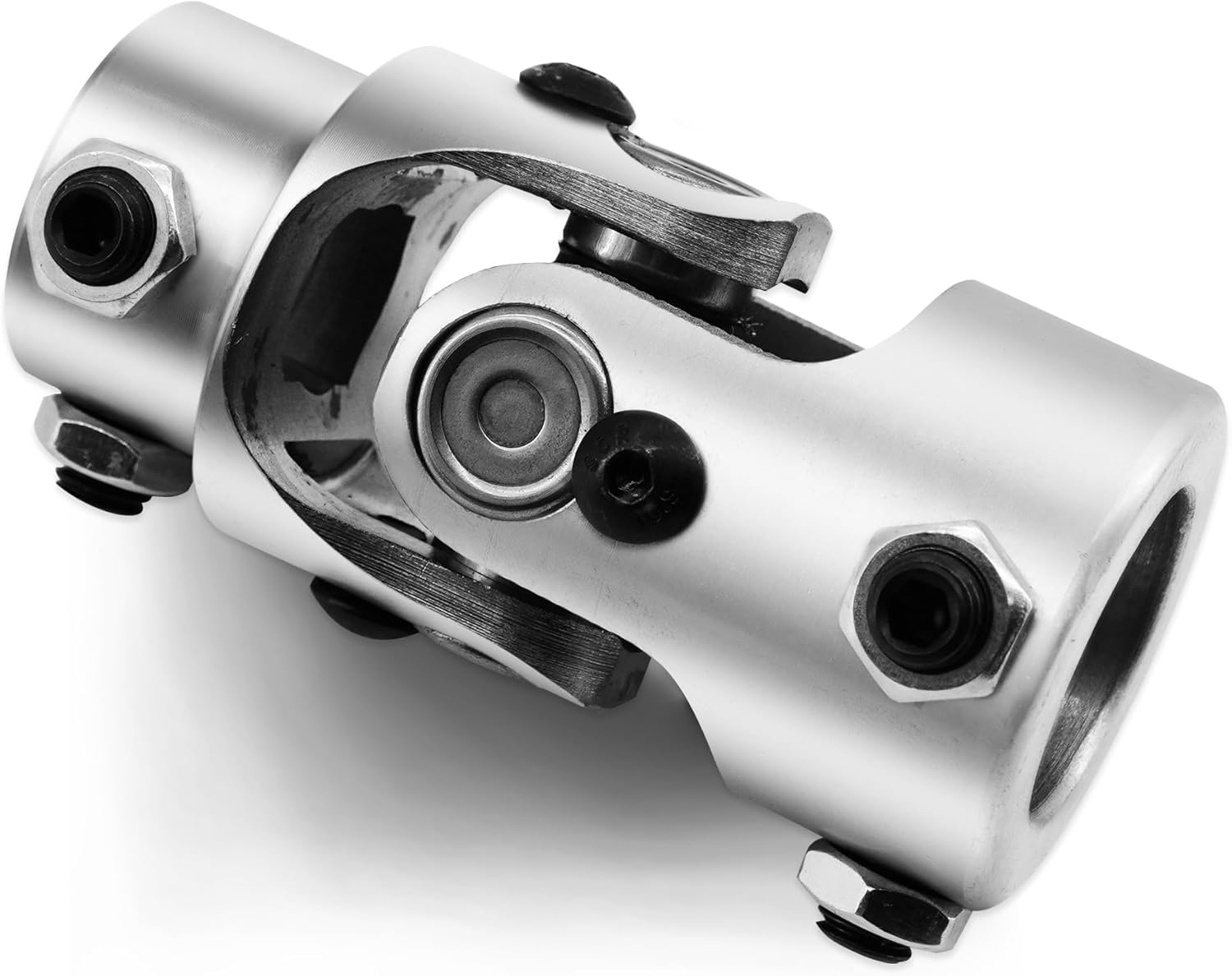 1″ Round X 3/4″ DD Steering U Joint Steering Shaft Universal Joint Coupling Chrome, 3-1/4″ Overall Length 1-5/8″ Outside Diameter