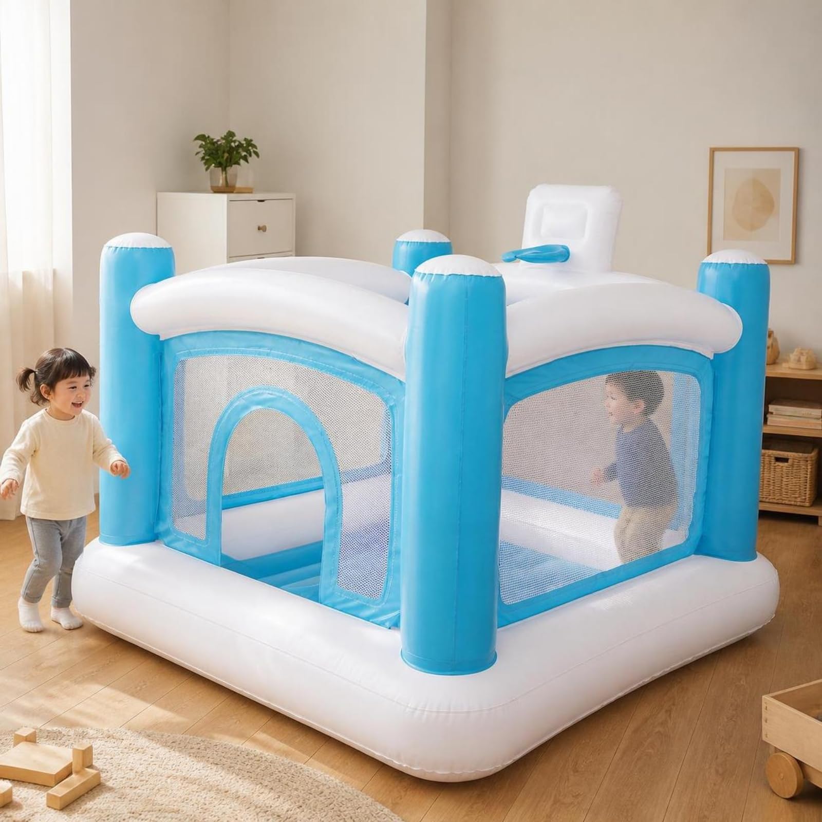 Gonfiabile Multifunzione | Sicuro, Casa Rimbalzante, Interattivo, Casetta Giocattolo, per Giardino, Bambini