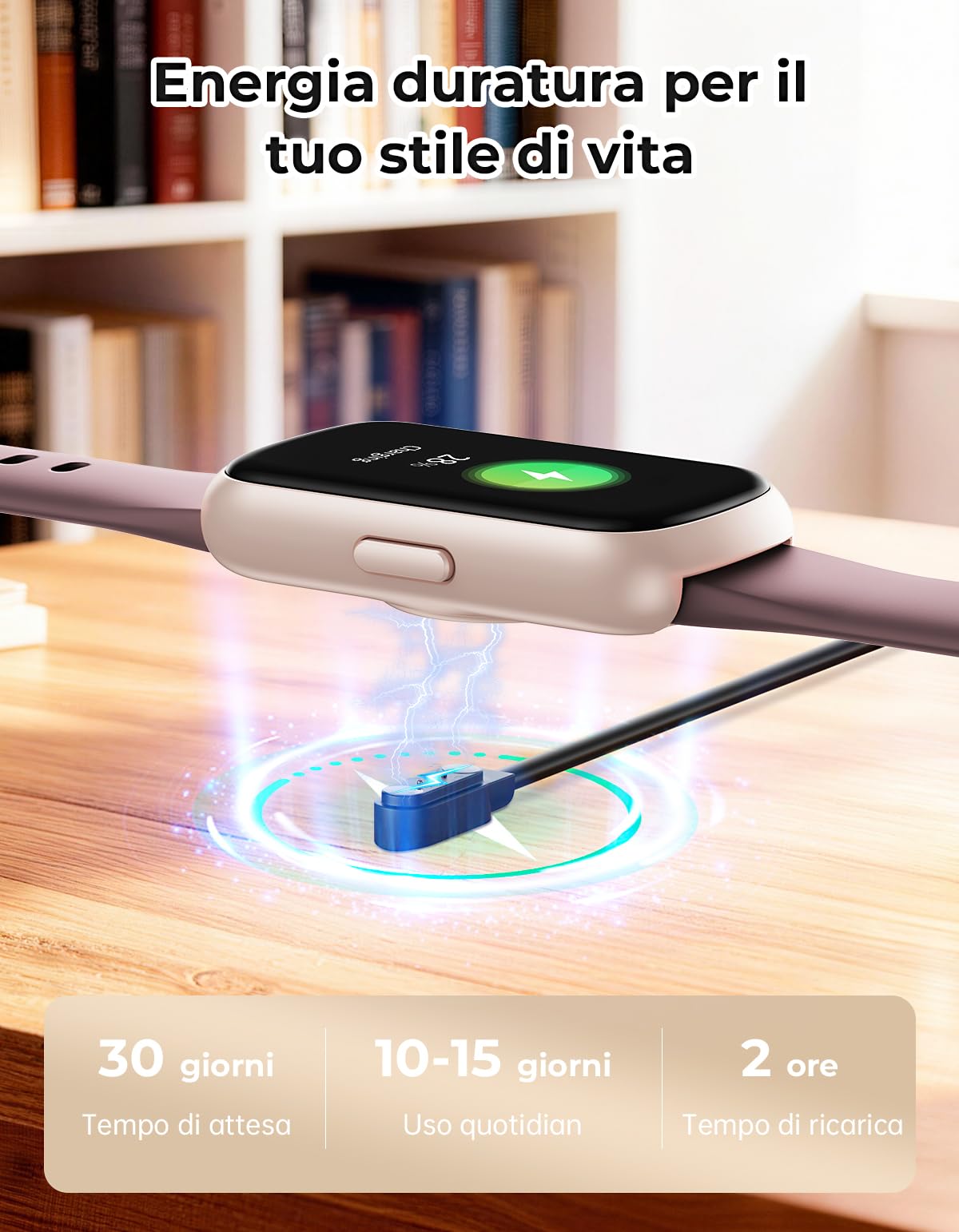 Smartwatch Donna Uomo, 1,47'' Orologio Smartwatch Piccolo con 24/7 Cardiofrequenzimetro, Sonno, Contapassi, Orologio Fitness Resistente 3 ATM Include 3 Cinturini per Android iOS, Oro rosa/Viola fumé