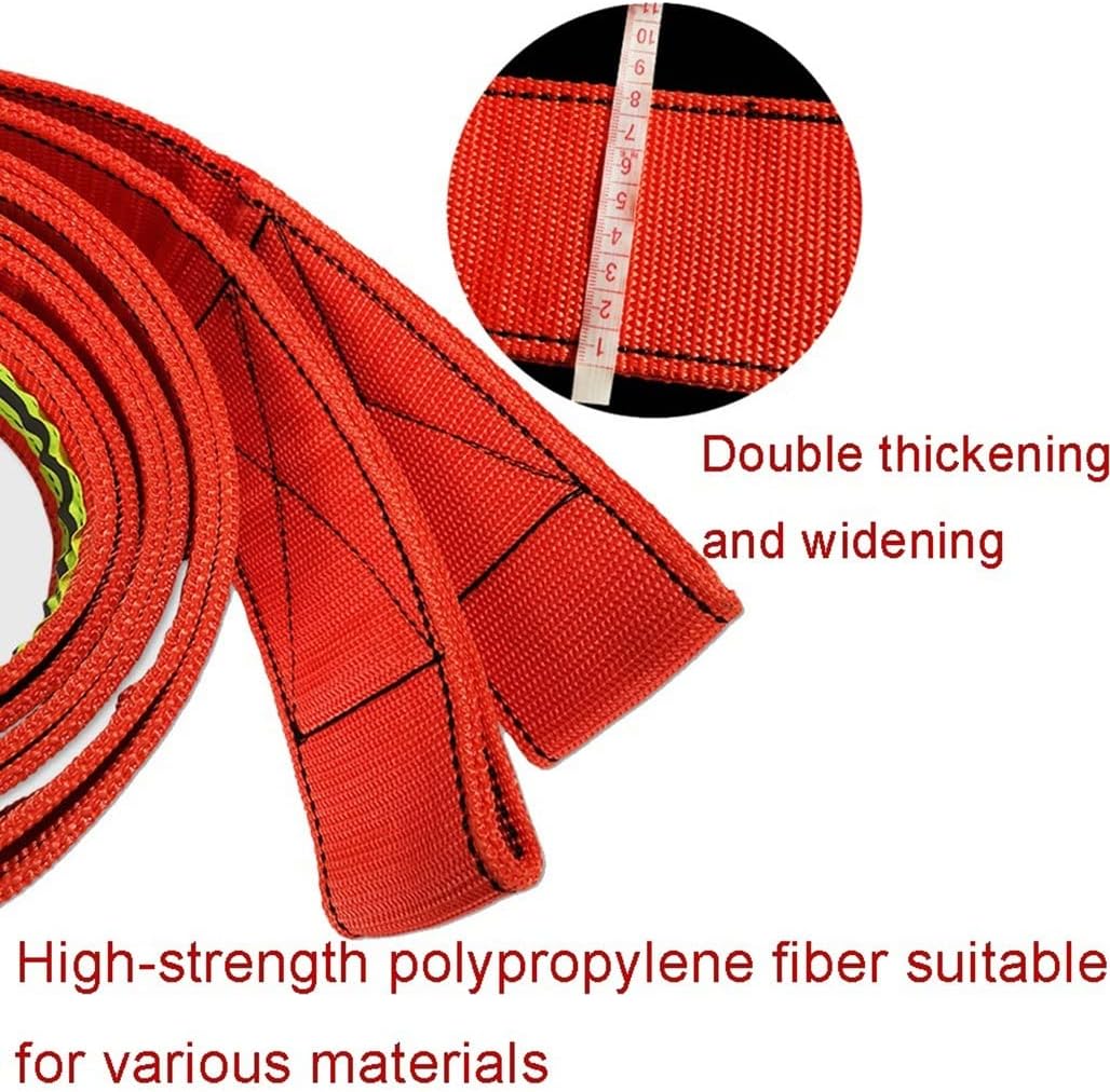 Heavy Duty Tow Strap 3”x26’- 33,000 Lbs (Lab Tested) Recovery Strap Kit Includes Tow Rope, 2 Shackles Storage Case(3m)