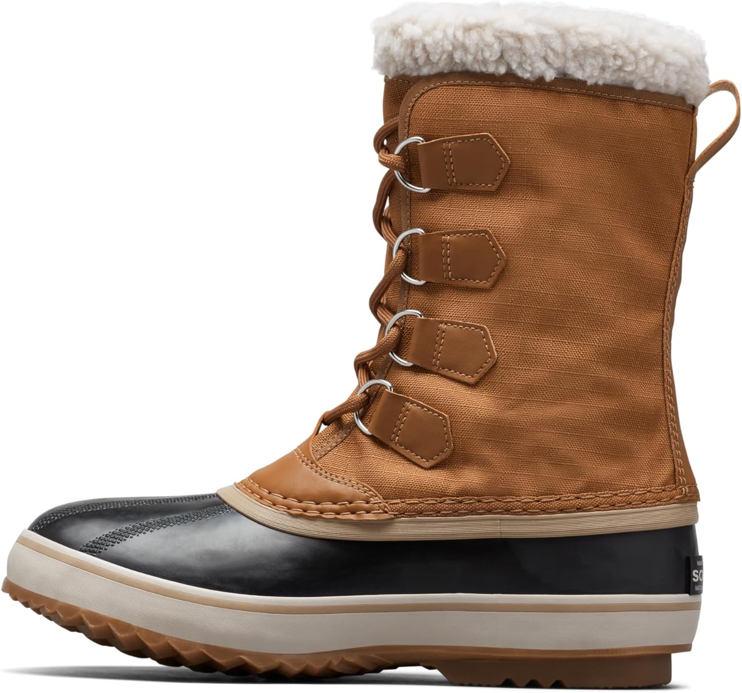 Professional hiker testing shearling boots in snowy mountain conditions with proper winter hiking gear