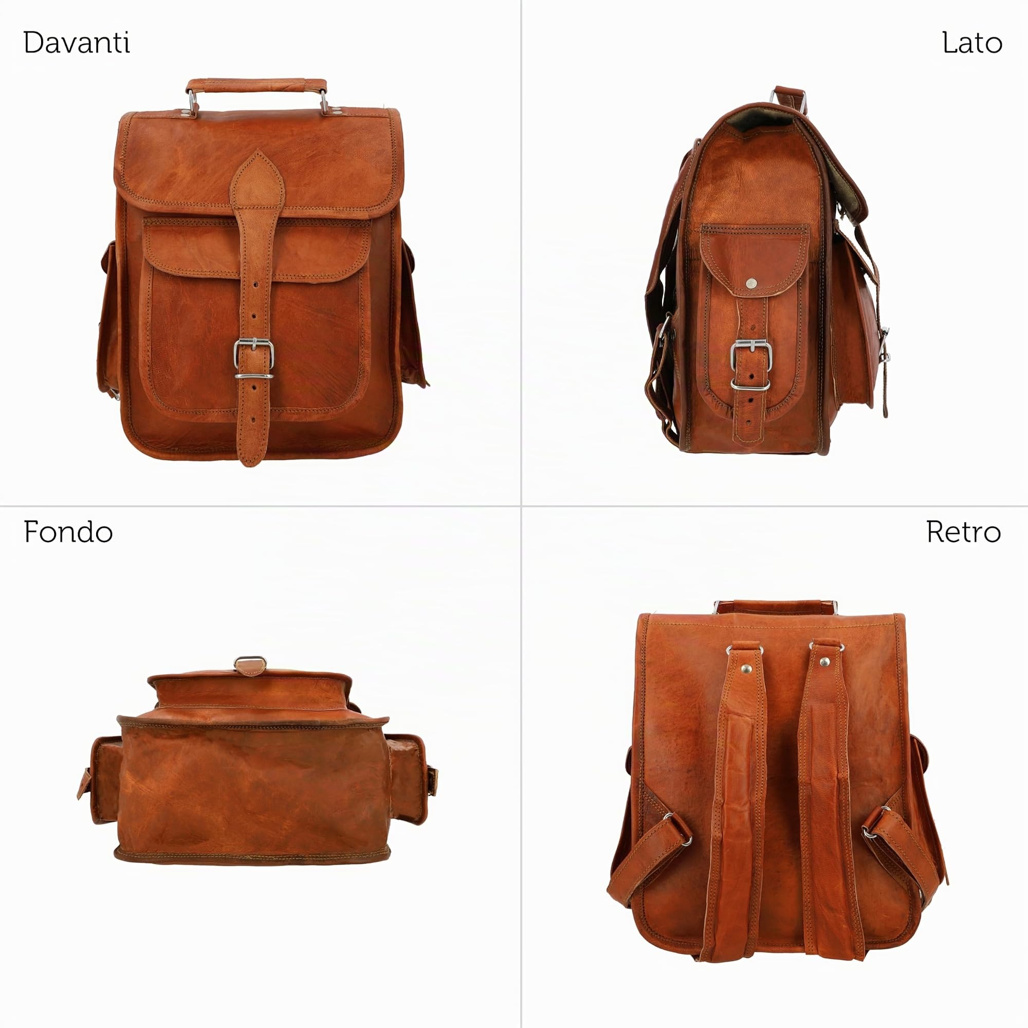 Gusti Zaino in pelle Leder da donna e da uomo – Zaino vintage realizzato a mano in vera pelle di capra, versatile come zaino per laptop in pelle, ampio spazio di stivaggio, design boho retrò