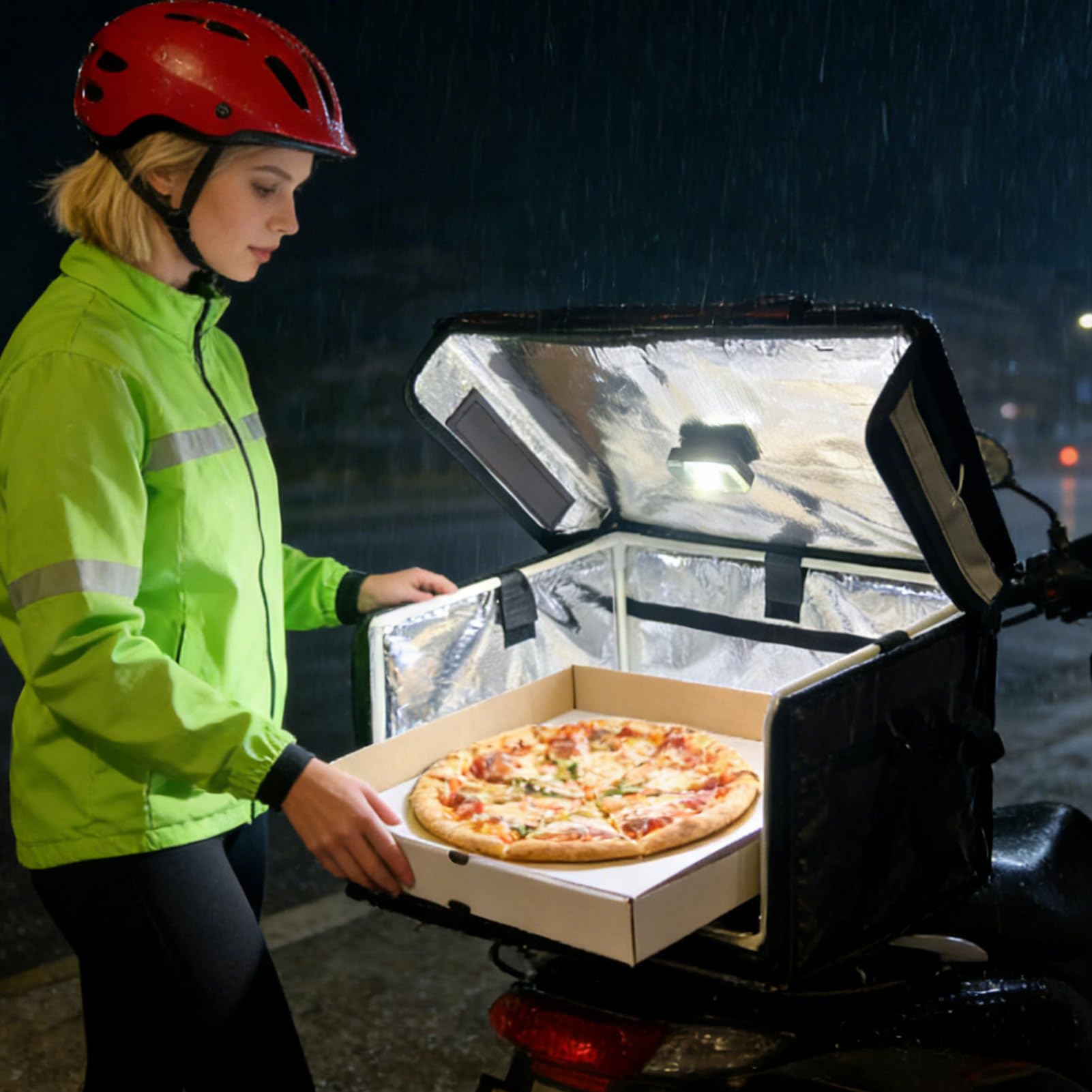 LED-Lampe für Kofferraum, Topcase-Beleuchtung, für Motorrad, Innenbeleuchtung, wiederaufladbar, automatische Erkennung – für Kofferraum, Schrank, Motorrad, Roller, LKW, Wohnmobil, SU