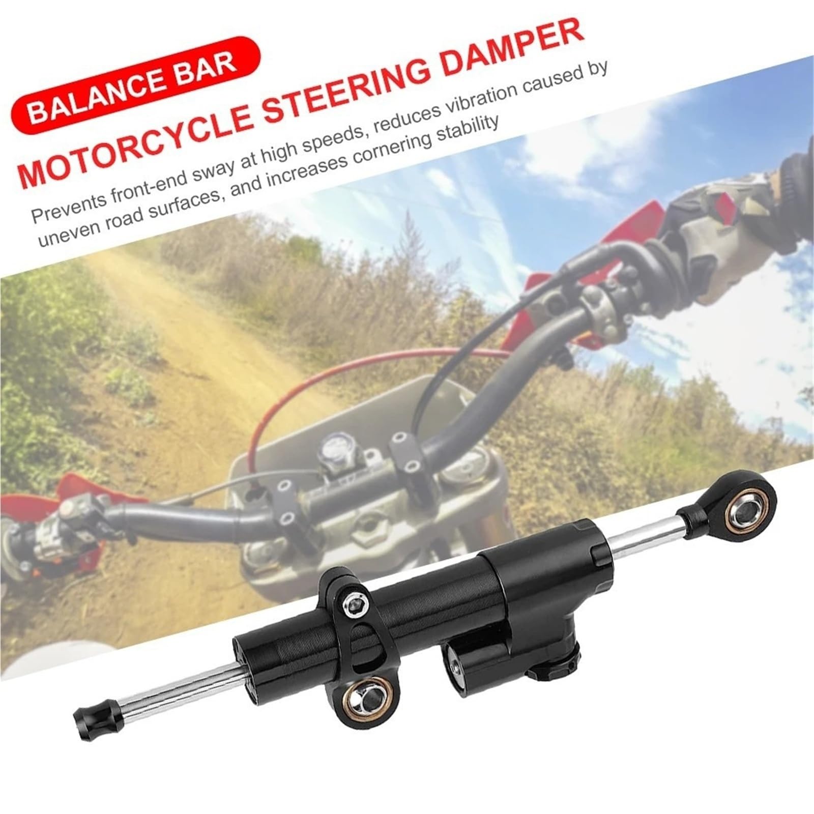 Estabilizador de Amortiguador Amortiguador De Dirección De 330 Mm Para Motocicleta, Estabilizador De Dirección De Aleación De Aluminio, Resistente Al Desgaste, Piezas De Modificación Para Motocicletas