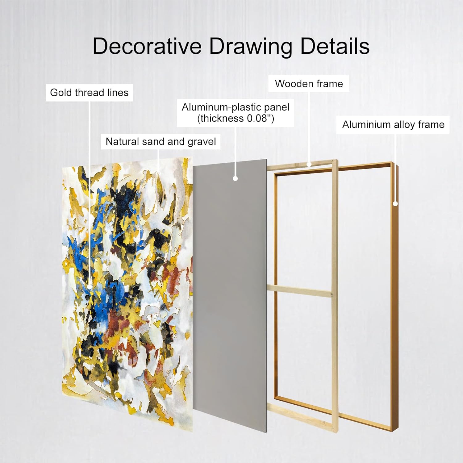 BrightA A splendid and abstract traditional handicraft in copper foil enamel painting with exquisite decoration. The diverse colors blend together to create a dreamlike atmosphere 27.5"x39.4"