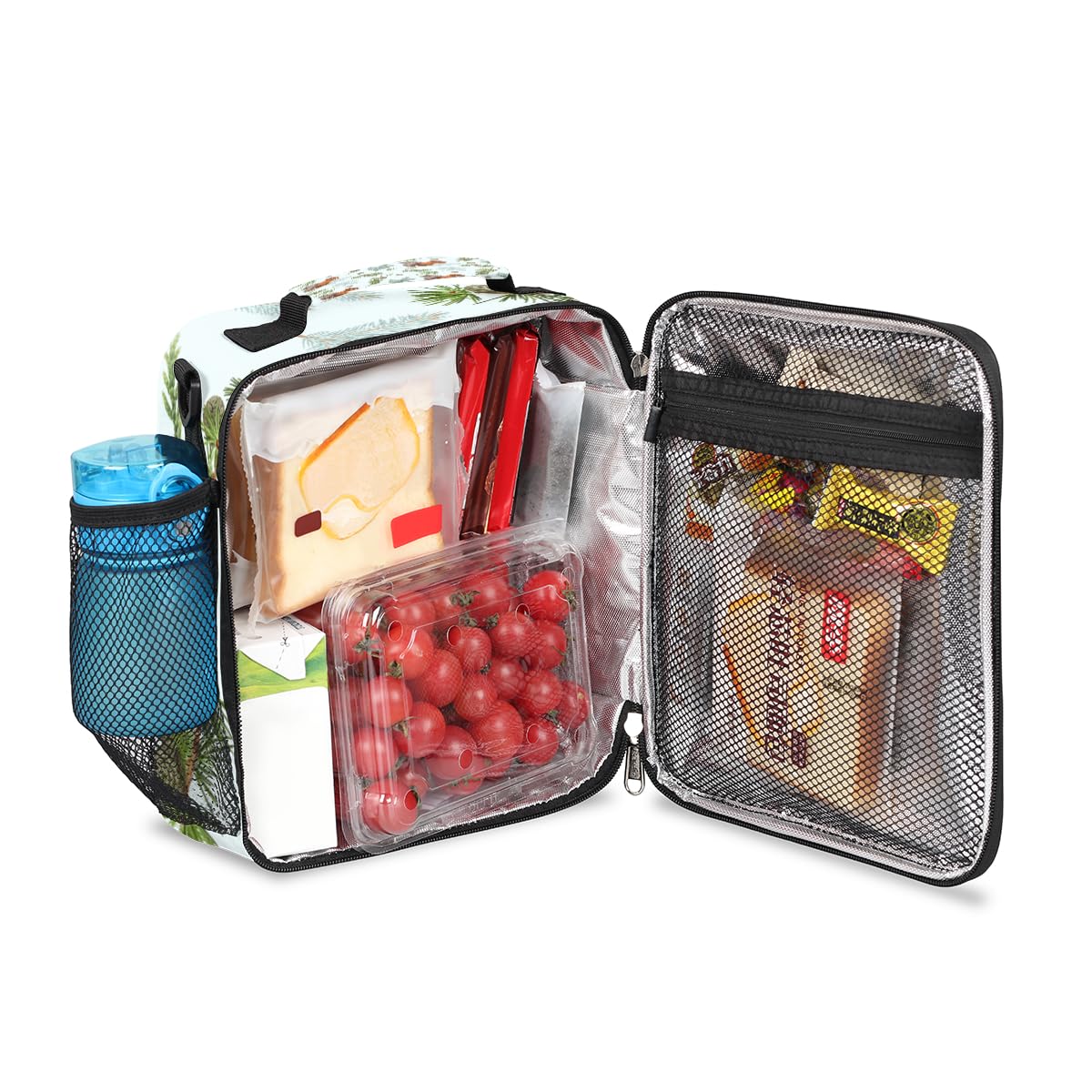 Borsa Termica Pranzo Con Scoiattolo Autunnale - Isotermica In Tessuto Oxford Per Bambini E Adulti - Ideale Per Scuola, Picnic E Lavoro