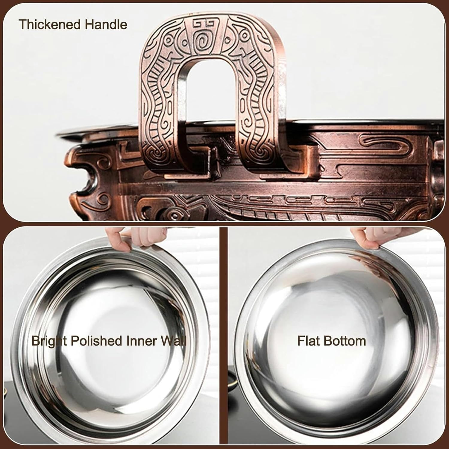 Round Stainless Steel Chafing Dish Set, Full Size Buffet Catering Warmer with Food Pan, Fuel Holder, Lid – for Home and Restaurant Use(Large) ()