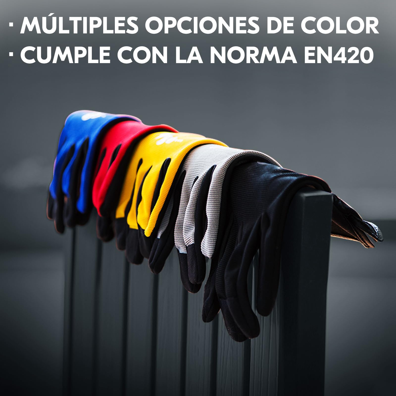 Vgo... 5 Pares Guante de trabajo multifuncional,Guantes de seguridad,Guantes de trabajo de construcción,Guantes de jardinería,Guantes ligeros（AL8736）
