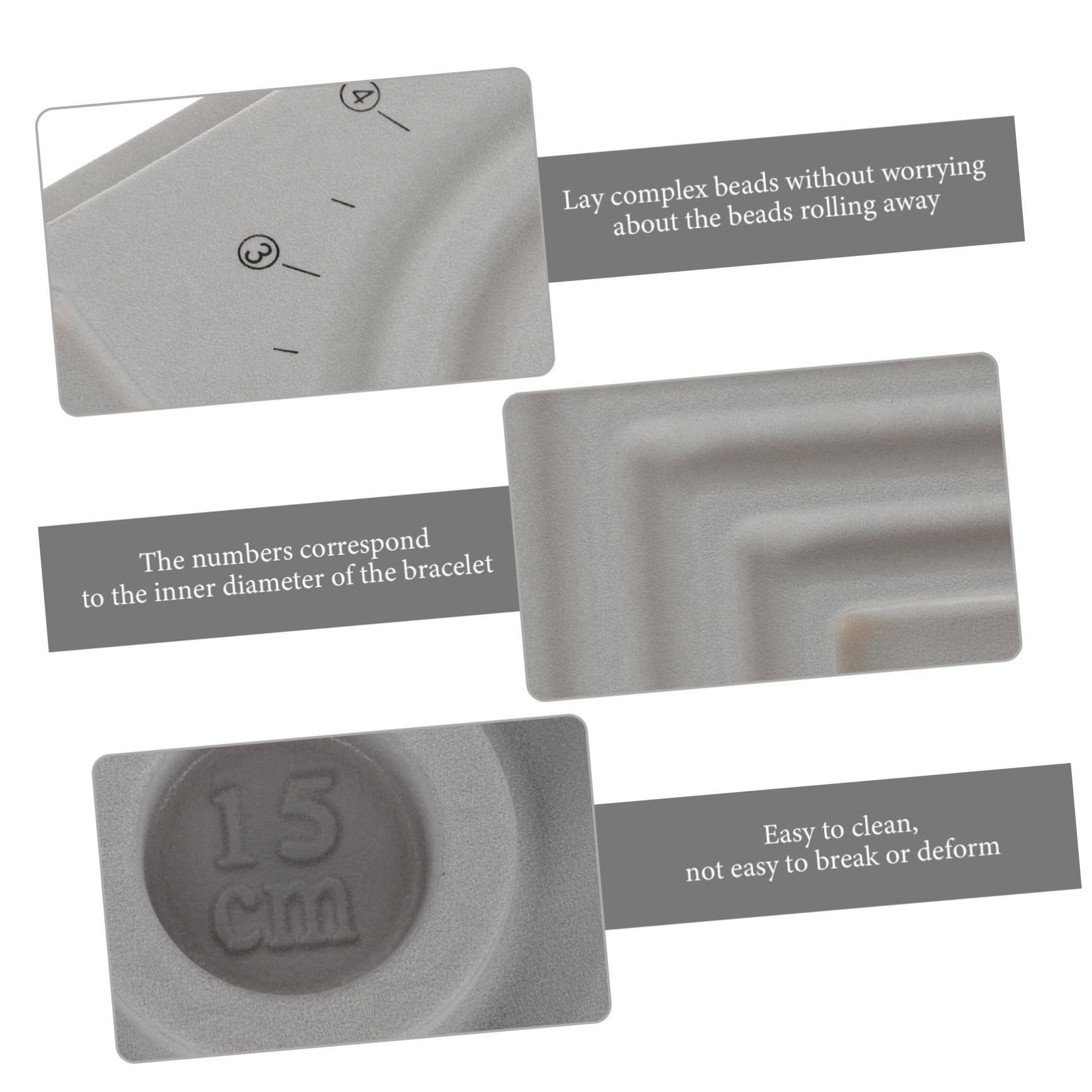 Gogogmee 2pcs Jewelry Design Board for Bead Necklace Bracelet Making Measurement Scale