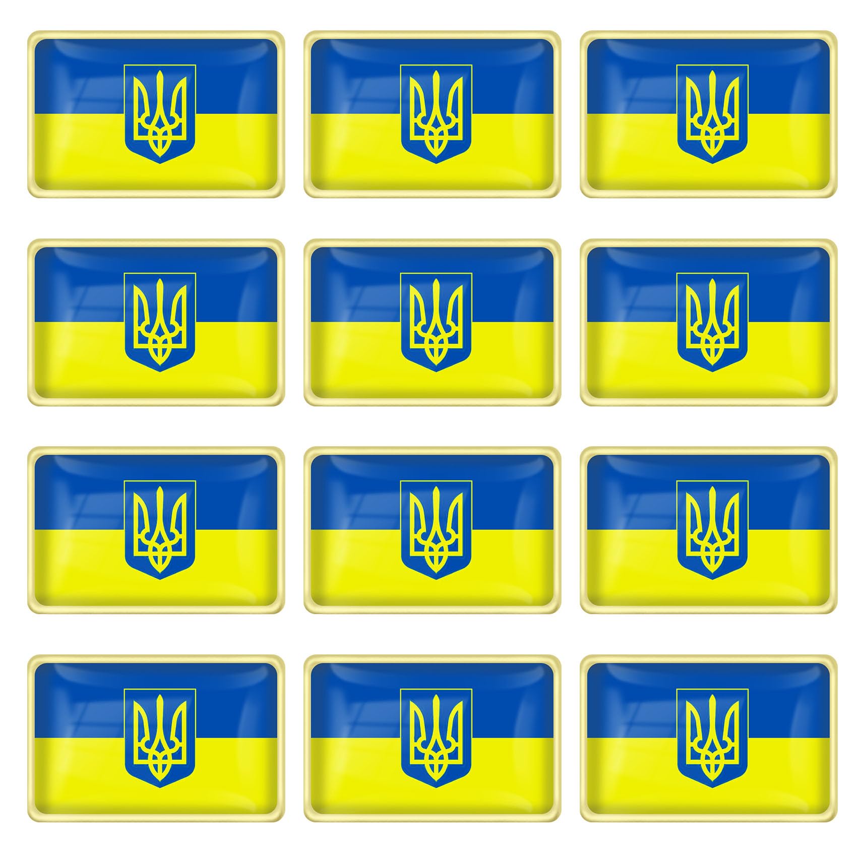 Ukraine Flag Pin 12/25/50/100Pcs - Enamel Ukrainian National Lapel Pins with Butterfly Clasp Bulk Decoration for Clothes Bags Gifts Souvenir