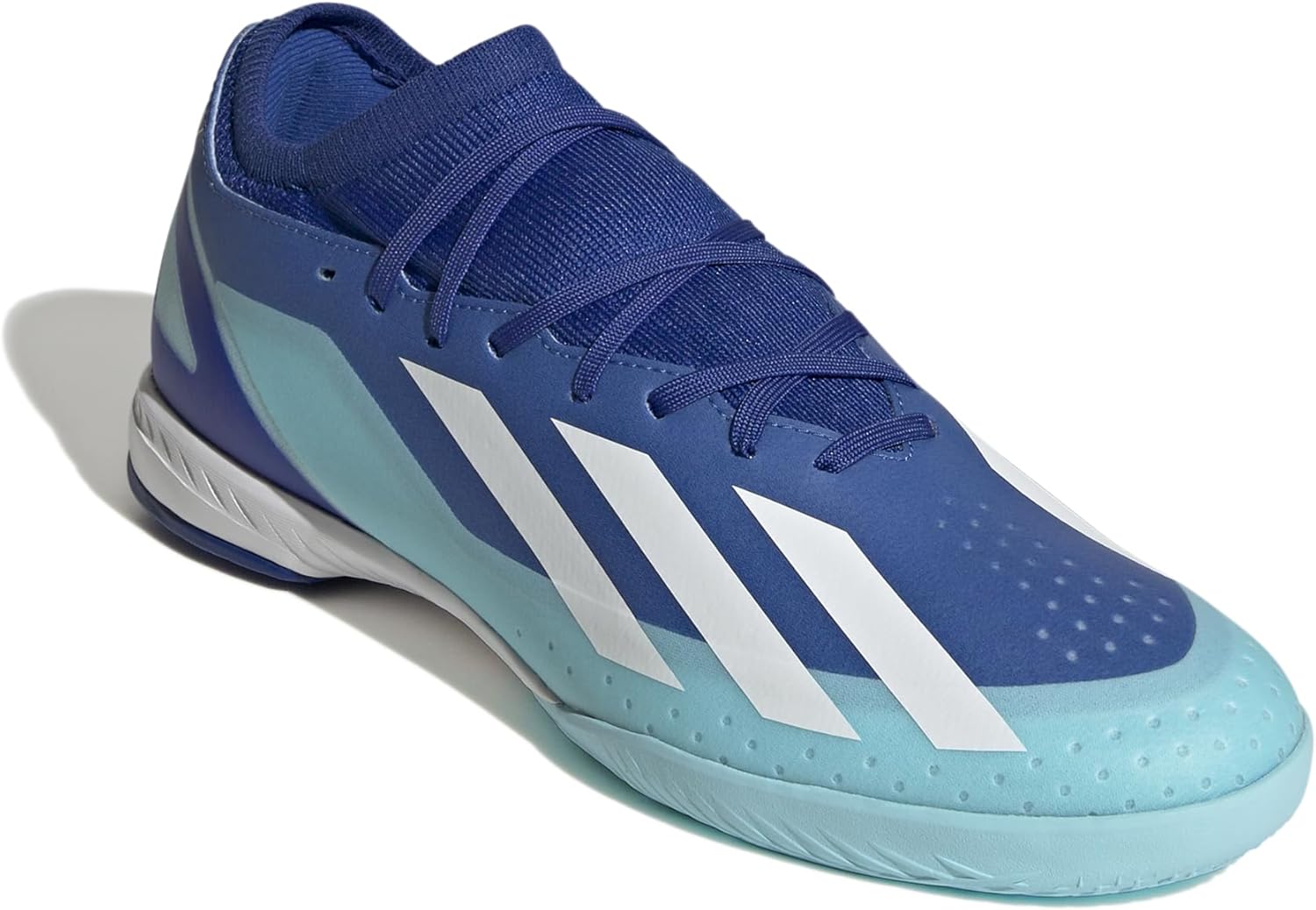 adidas Unisex-Adult X Crazyfast.3 Indoor Soccer Shoe (Bright Royal/White/Solar Red, 12.0)