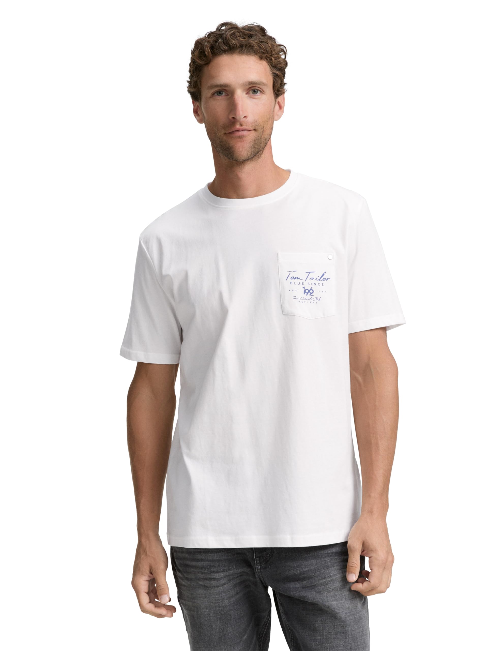 TOM TAILOR Herren T-Shirt mit Brusttasche