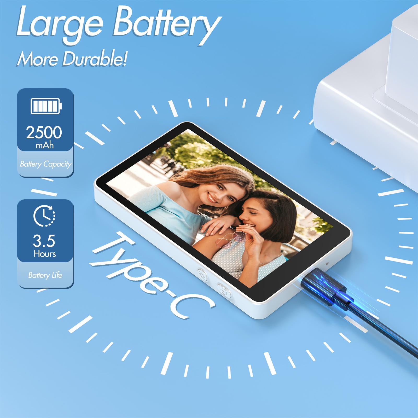 Selfie Monitor Schermo per iPhone17/Android,4K Schermo per Vlog Magnetico,Telecomando Selfie Monitor iPhone Magsafe,Batteria 3.5H,2500mAh Screen per TikTok Live Streaming-Nessun Ritardo