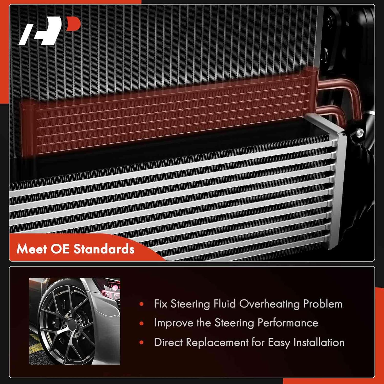 A-Premium Power Steering Cooler Compatible with Chevrolet Silverado 1500 2007-2013 & GMC Sierra 1500 2007-2013, 4.8L 5.3L 6.0L 6.2L