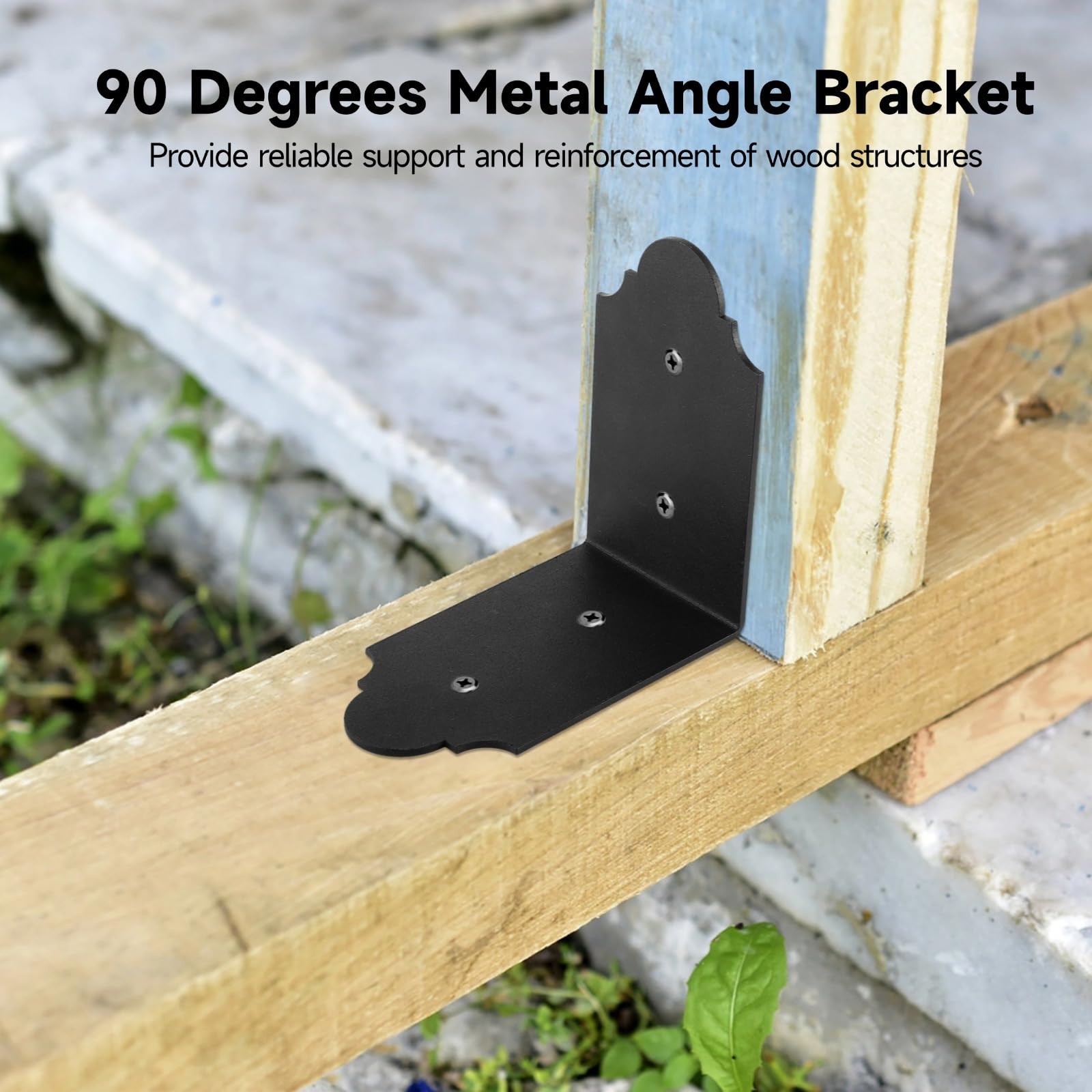 Set di staffe a L a 90 gradi, connettori angolari in metallo da 15 cm, confezione da 4, resistenti per scaffali, travi in legno e progetti fai da te