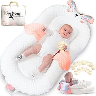 Infant Support Pillow with Adjustable Side Panels & Milestone Circles