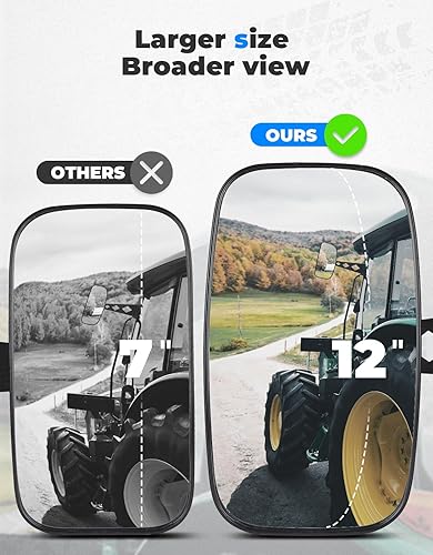 Miniatura 3 de KEMIMOTO Espejos laterales de tractor compatibles con John Deere serie 5000 y 6000 mejoraron la visibilidad y la seguridad mientras opera su tractor