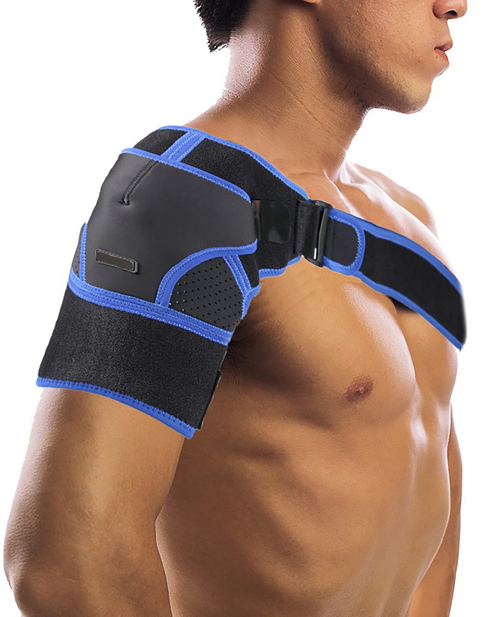 Tutore per spalla regolabile per supporto spalla destra e sinistra Manicotto di compressione Prevenzione infortuni Stabilizzatore Sollievo dal dolore alla spalla