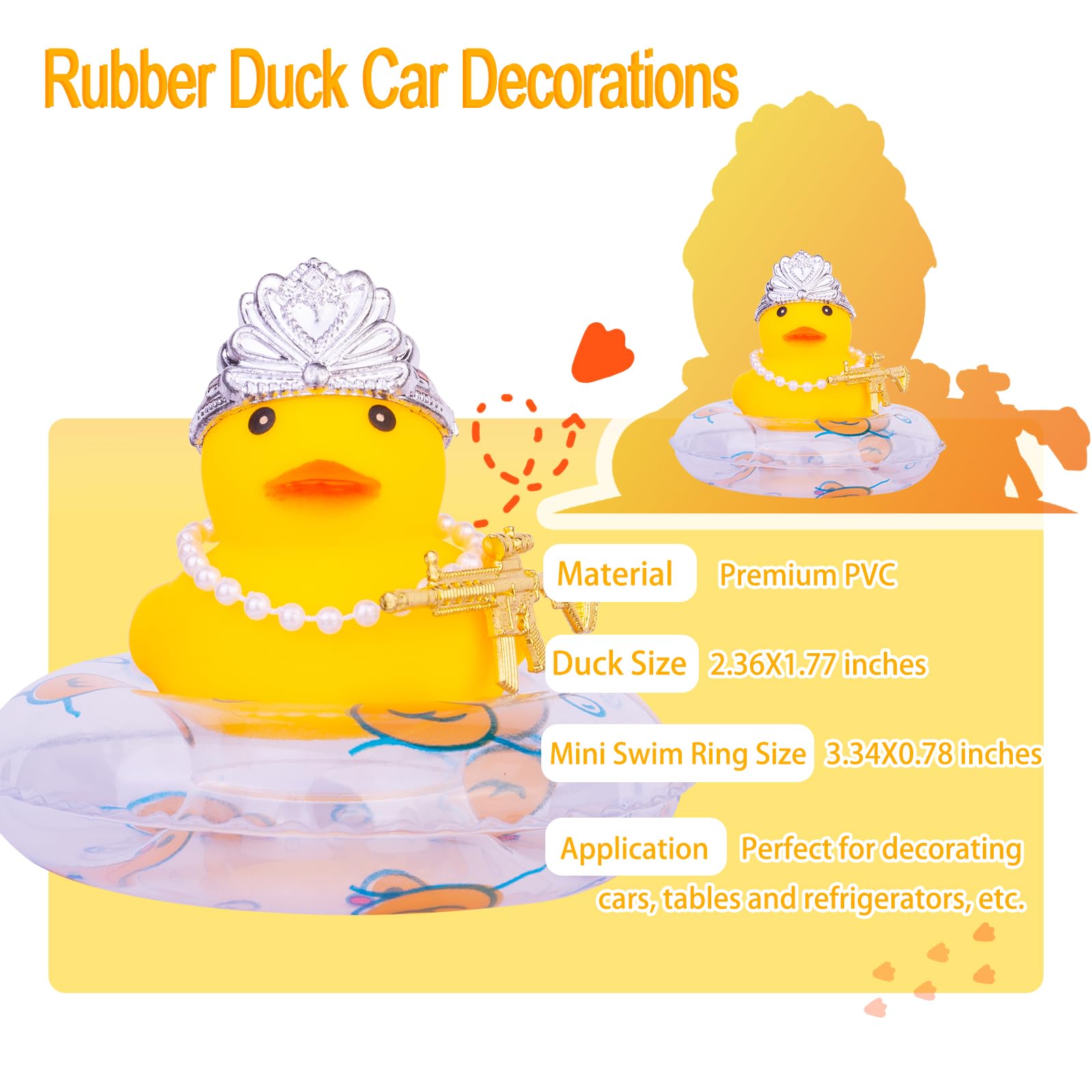 Cowboy Rubber Duck With Accessories Funny Car Ornament MuMyer Cowboy ...