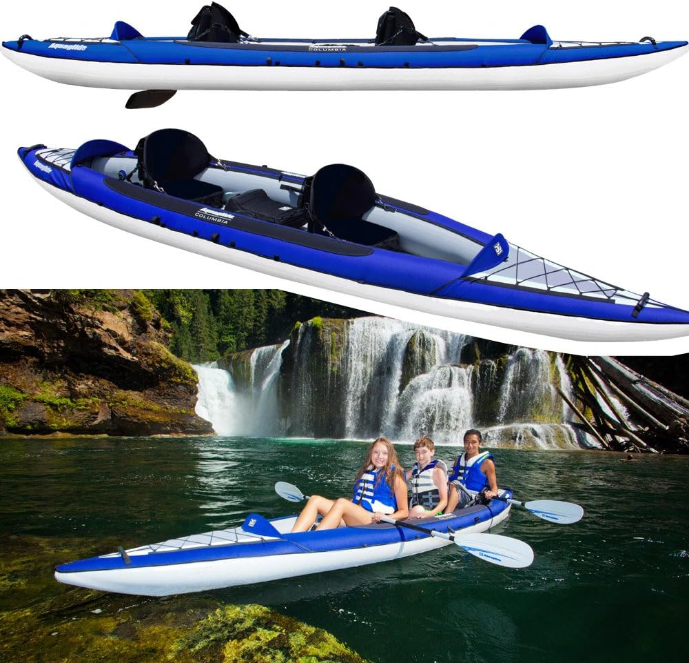 Aquaglide Columbia XP XL Tandem Kayak + 2 Free Paddles + Pump