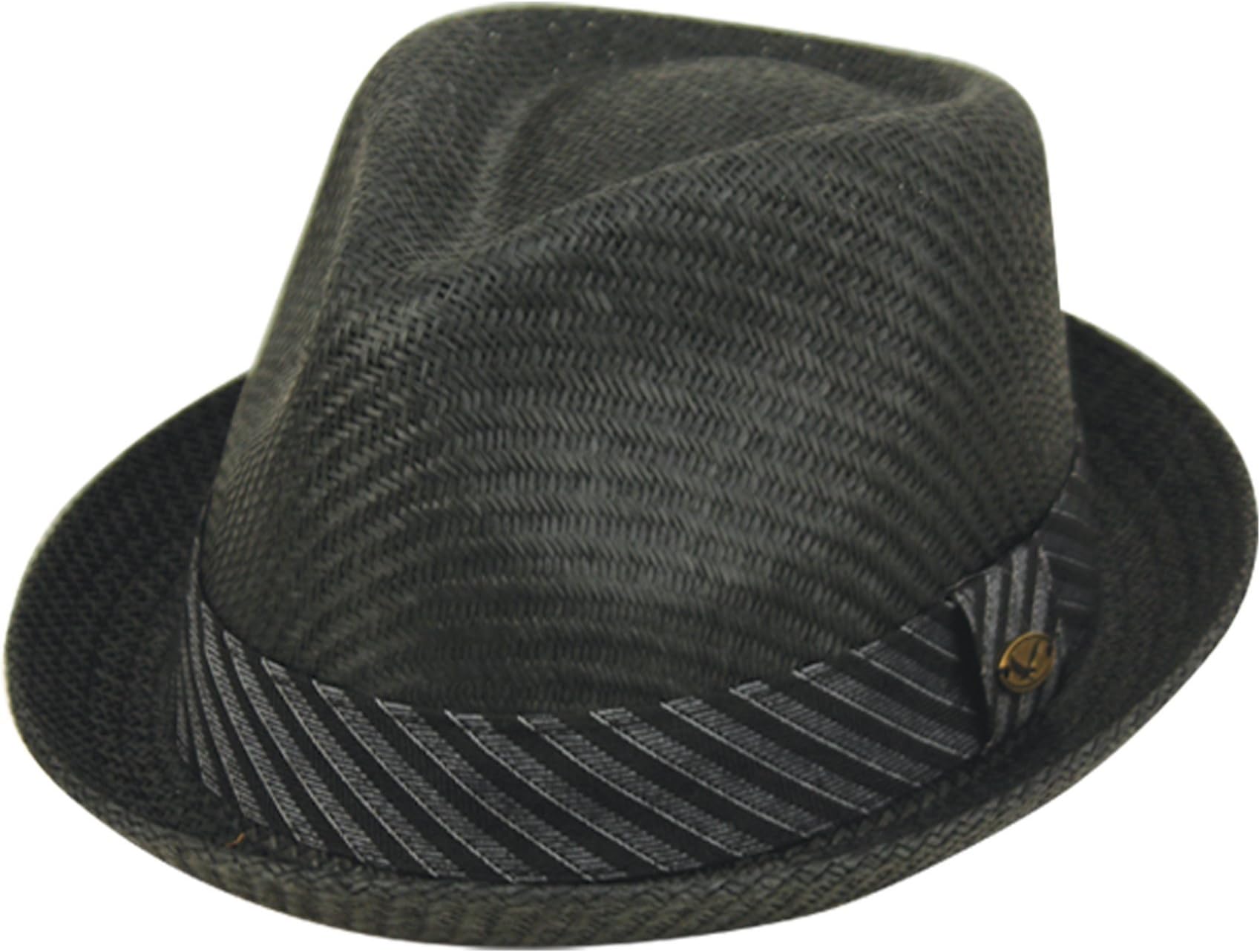 Mens Summer Fedora Cuban Style Short Brim Hat