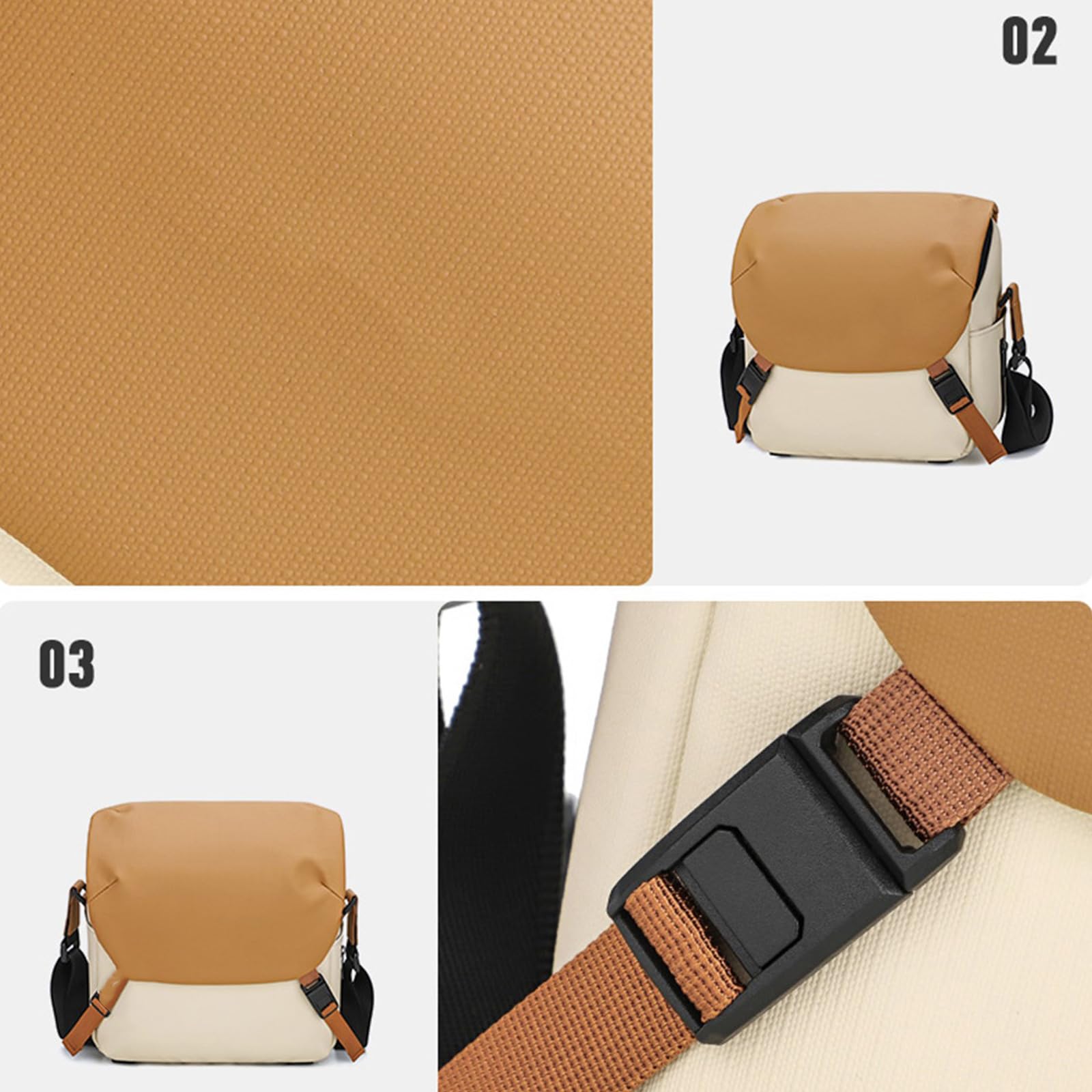 Elegante borsa a tracolla per fotocamera a contrasto con tasche multiple per fotografi e appassionati di attività all'aria aperta Borsa per fotocamera da viaggio