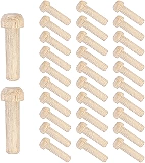 MECCANIXITY Wooden Axle Pegs 7/32" Dia. 1-1/16" Length, Unfinished Wood Pegs for DIY Model Cars Trucks, 50pcs