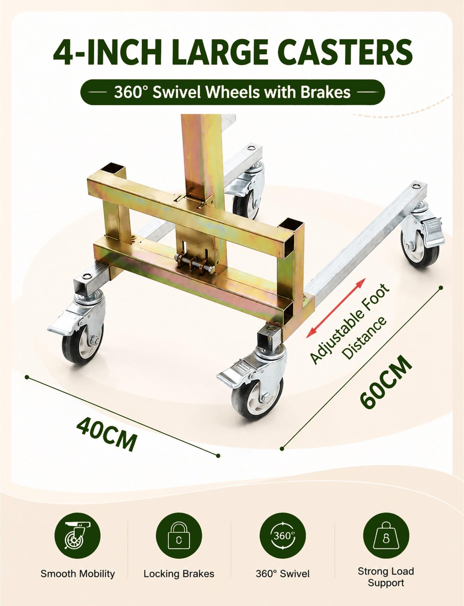 Sollevamento materiale manuale,impilatore portatile con verricello e forche | Sollevatore mobili e armadi, carrello sollevatore manuale da 80 kg per attrezzature(H 70.87 in/180 cm-A Four wheels)