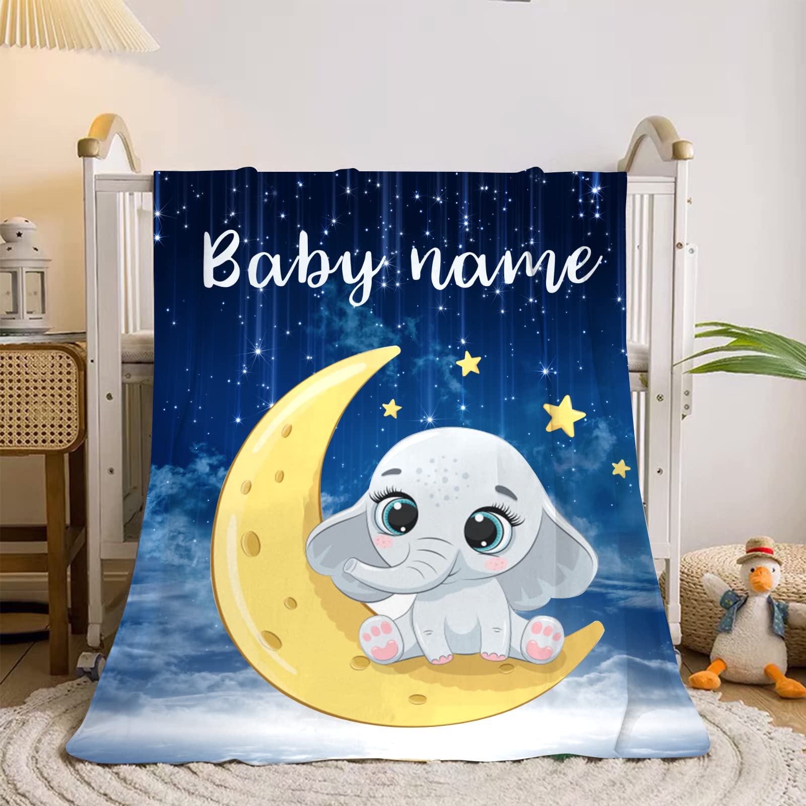 Mantas de bebé personalizadas | Manta de bebé personalizada con nombre | Manta de franela súper suave transpirable para bebé, regalos para recién nacidos (manta de bebé-A, 130 x 150 cm)