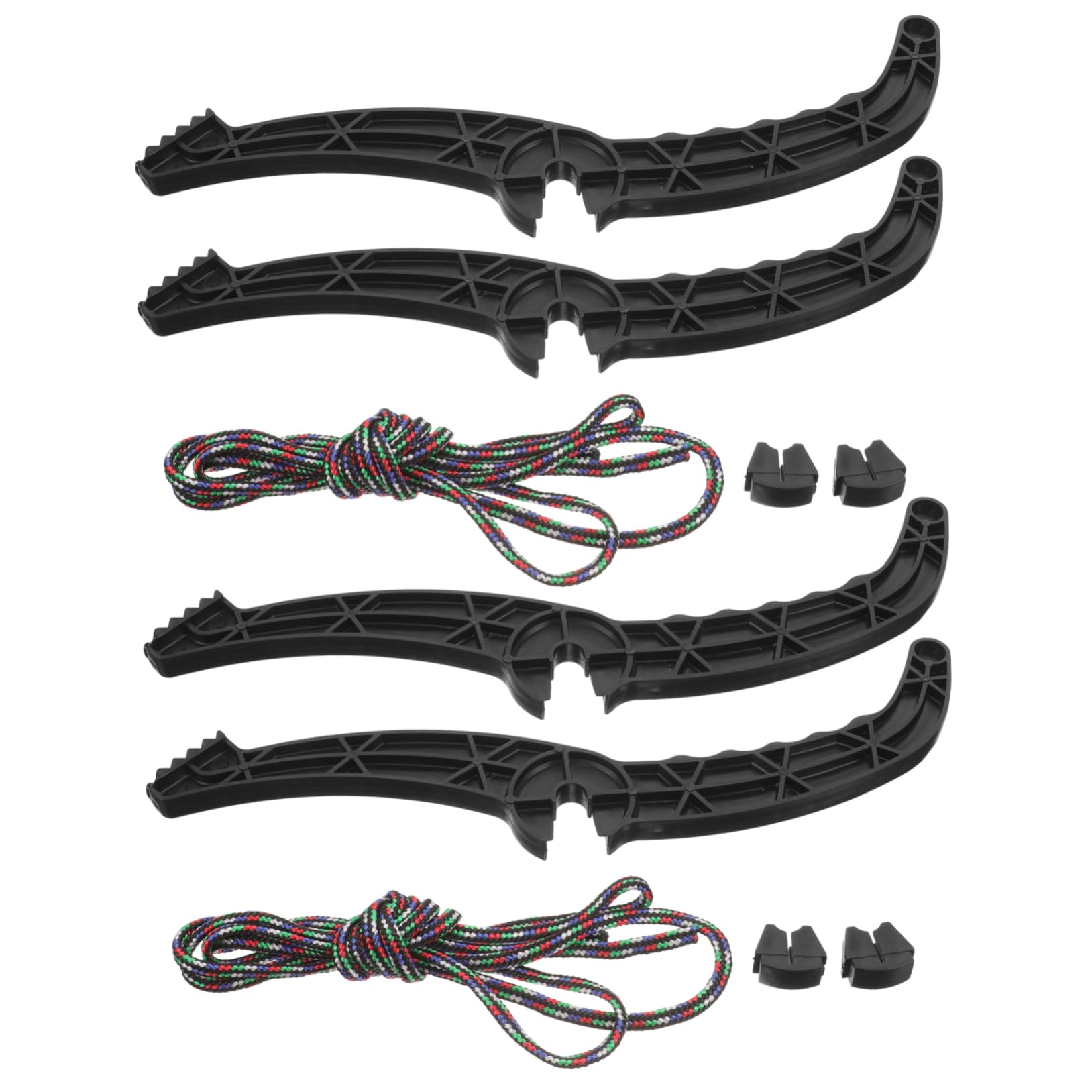 BESTonZON 2Sets Snowboard Brake Pad Plastic Ski Brake Handle Accessory for Safe Sledding Non Slip Design for Enhanced Control and Durability Essential Snowboard Gear