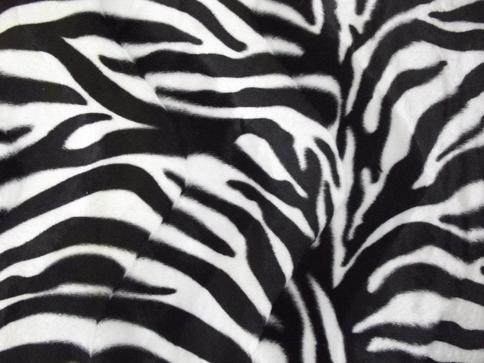 Faux Fur Pony Skin Velboa Fabric Material Zebra, 1Mtr - 150cmx100cm