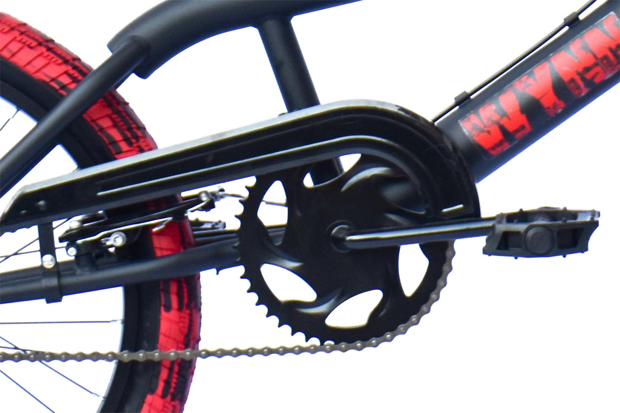 WYNN BMX Freestyle 20 Zoll XX1.4 schwarz-grün/rot Rahmenhöhe 28 cm Mag-Wheels V-Brake