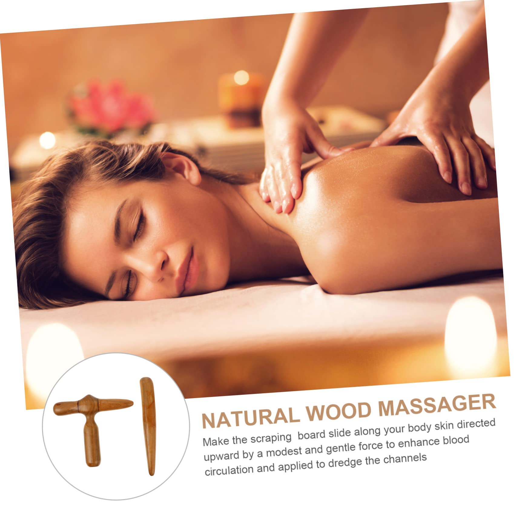 FOMIYES 6piezas Placa De Gua De Madera Natural Para Masaje Facial y Acupuntura De Raspado Para Aliviar Tensión y La Circulación