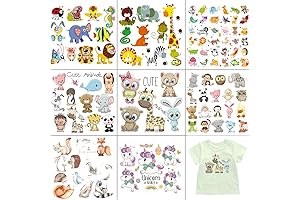 Iron-On Transfers for Kids: Cute Animal Heat Transfer Stickers