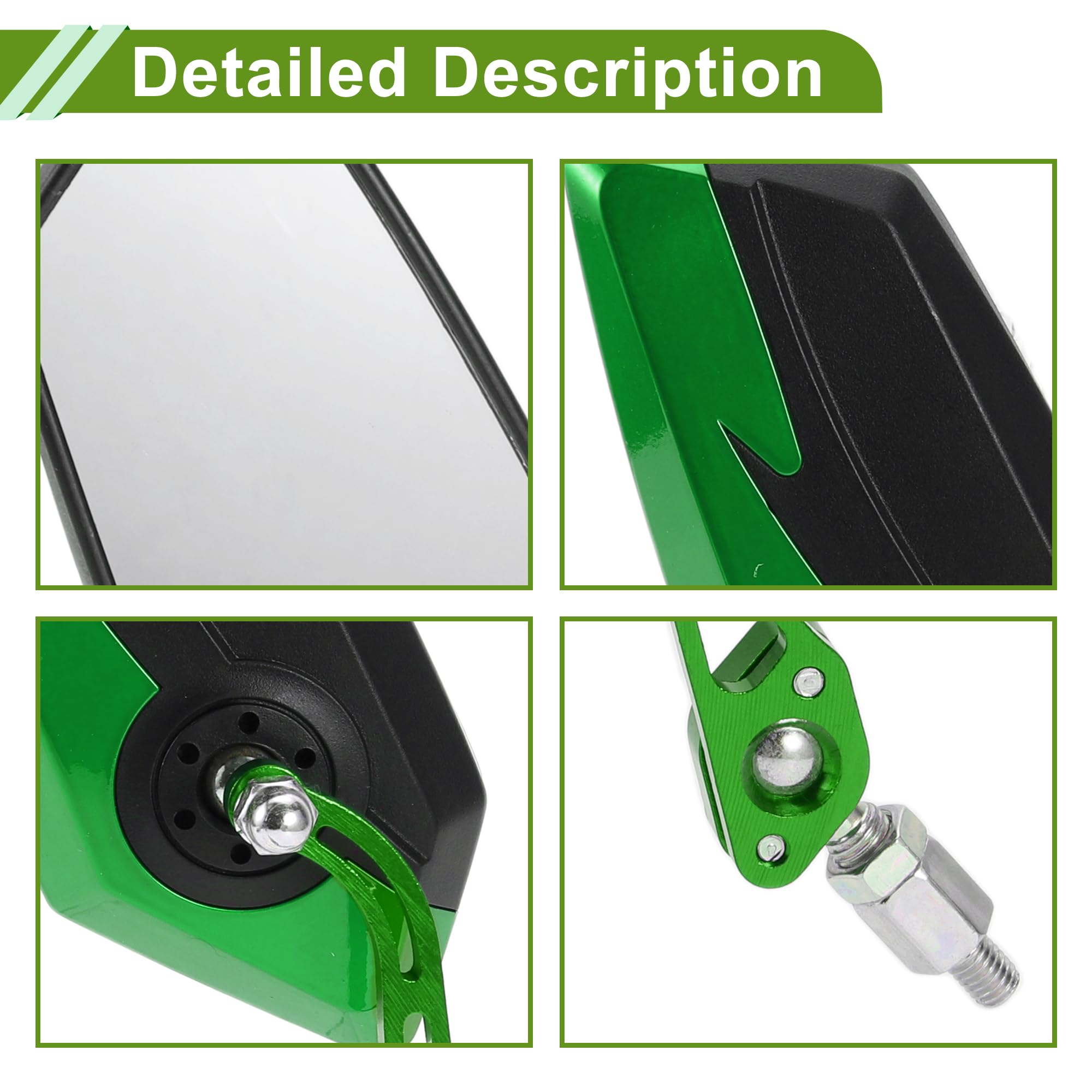 Specchietti retrovisori universali per moto M8/M10 neri e verdi
