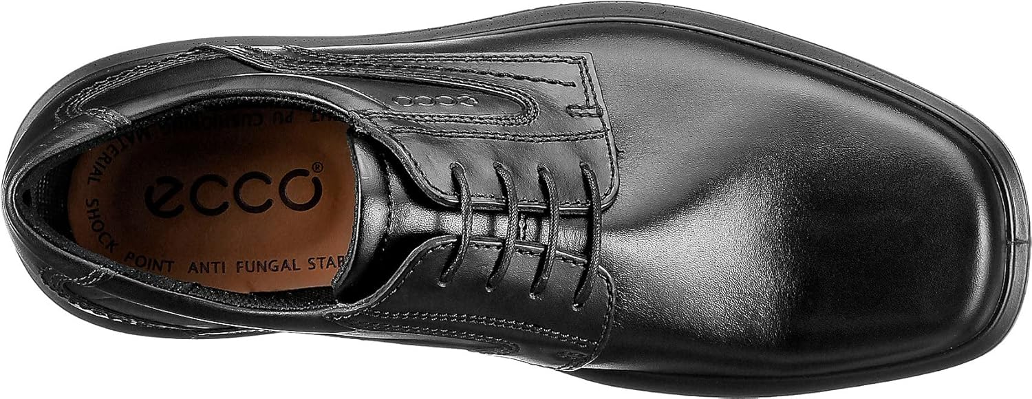 ECCO Helsinki Men's Lace-Up Shoes, Smooth Leather, Plain 39 eu Black