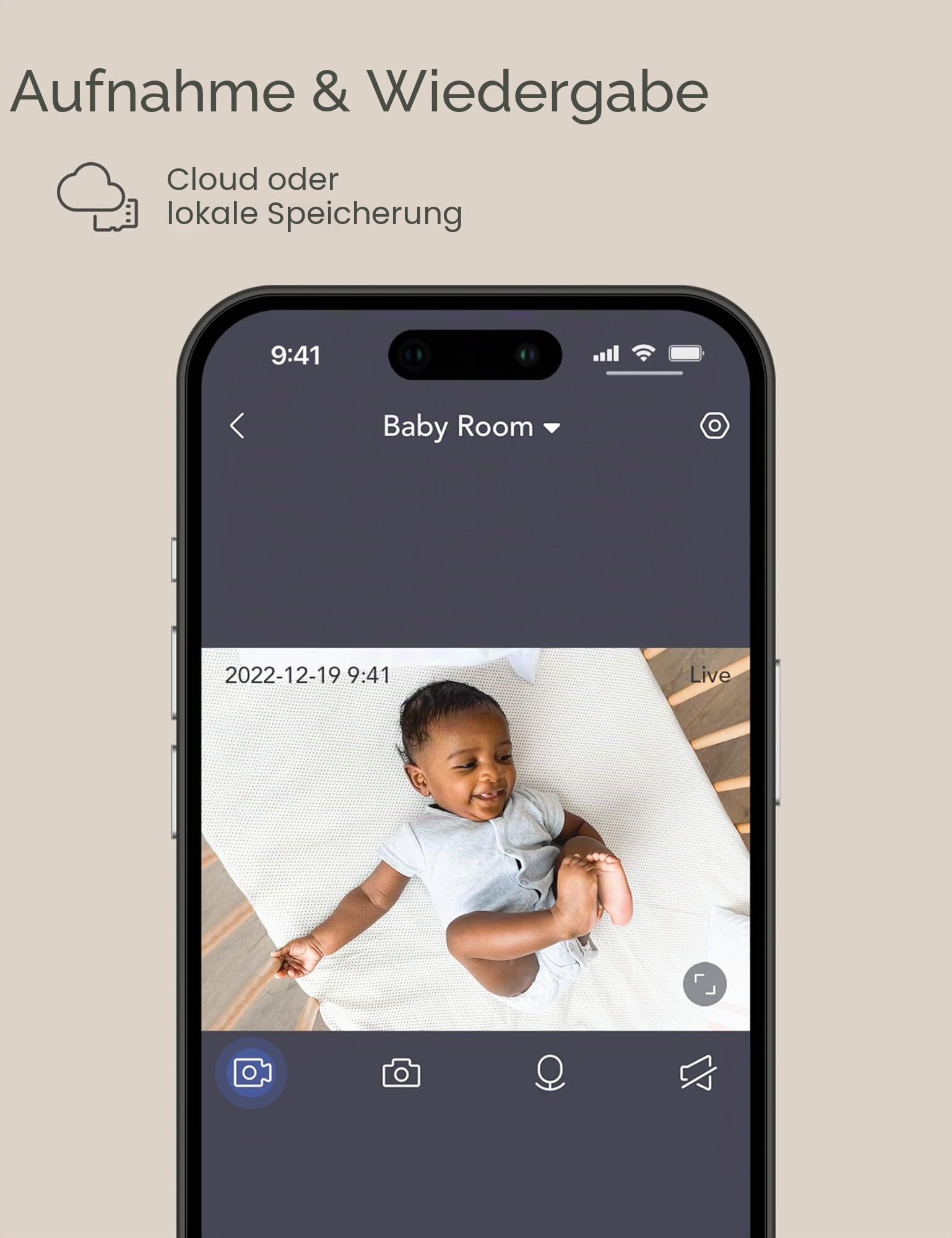 nooie 5G Babyphone mit Kamera und SD-Karte, 2K Babyphone WLAN Haustierkamera, kabellose 360-Grad IP-Kamera, Bewegungsverfolgung, Super IR Nachtsicht, Zwei-Wege-Audio, funktioniert mit Alexa
