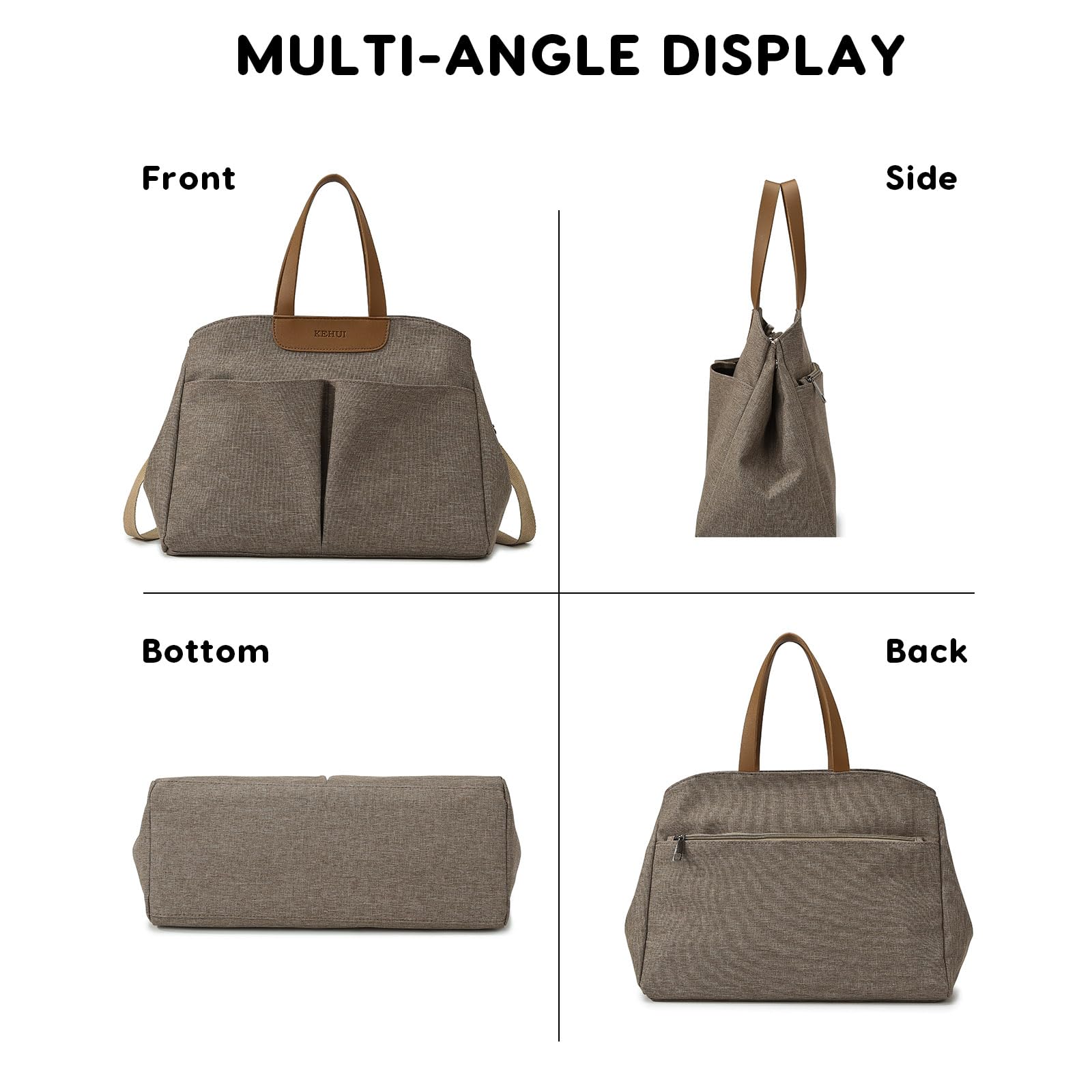 SONARIN Borsa Fasciatoio Multifunzionale Leggera per Neonato, Impermeabile e Portatile, Con Tracolla e Ganci per Passeggino