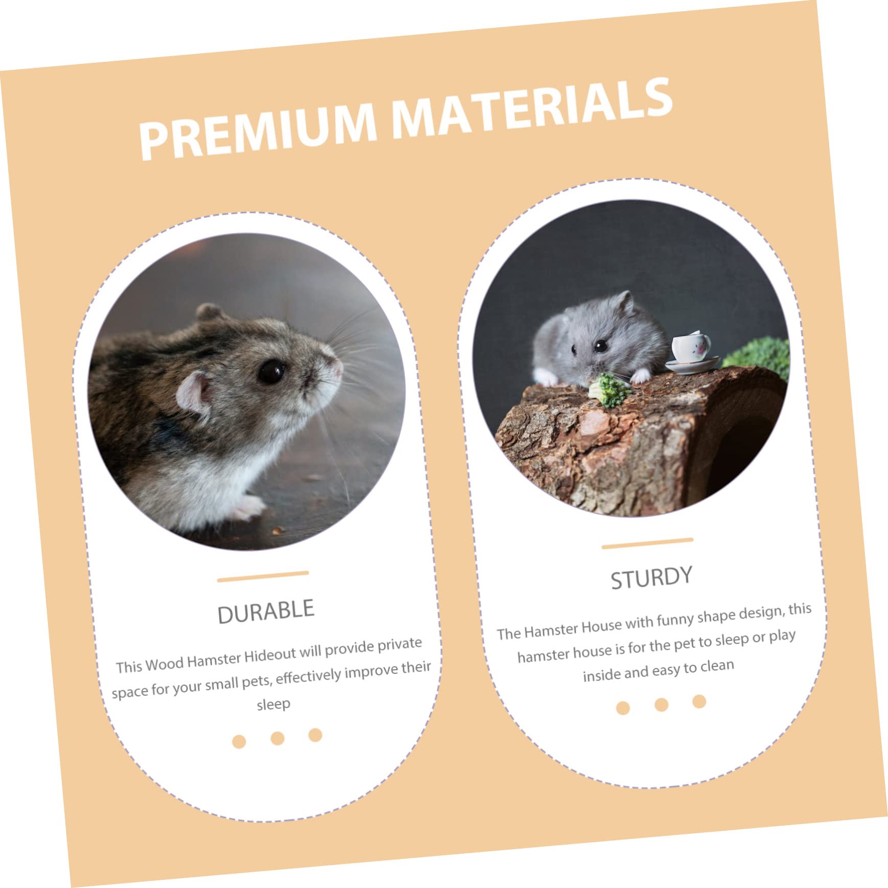 ifundom Hamsterhaus für Sommer und Winter mit Zwei Räumen und Durchsichtigem Design als Hamsterkäfig Zubehör Leicht zu Reinigen und Versteckspielzeug Geeignet