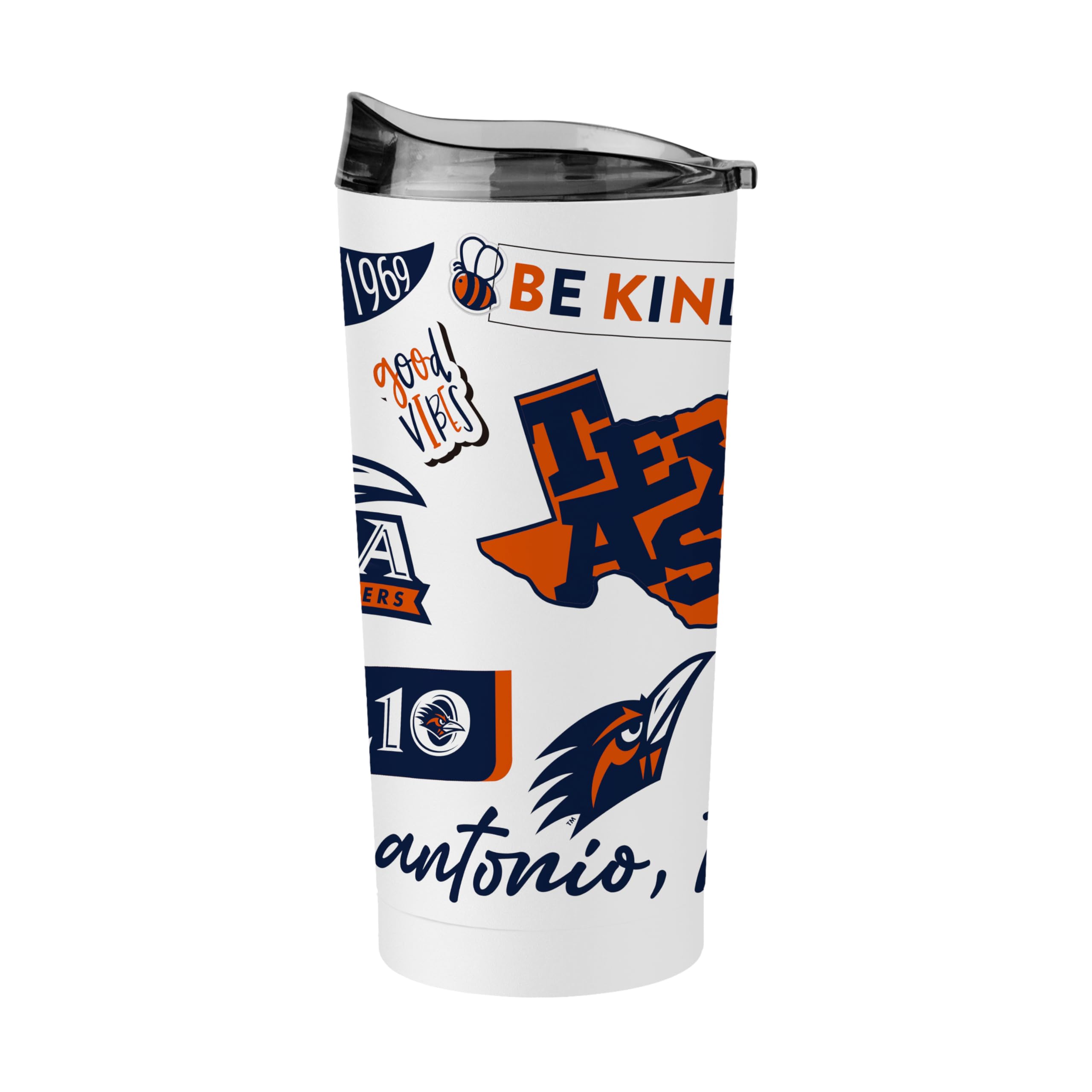 Logo Brands NCAA Native Icons 20 oz Stainless Steel Tumbler – Double Wall Vacuum Insulated