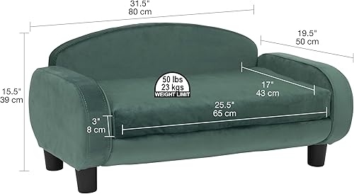 Miniatura 10 de Paws & Purrs Sofá cama para gatos, sofá para mascotas para gatos de interior, camas elevadas para gatos con funda de colchón extraíble lavable