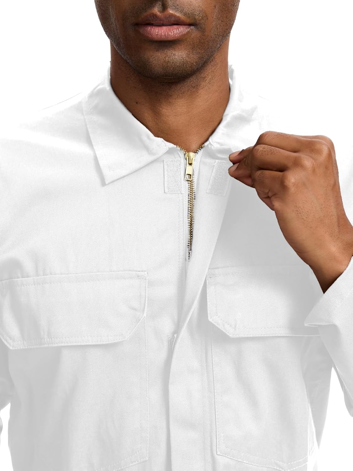 WORK IDEA Men's Coveralls Long Sleeve 100% Cotton Twill Workwear Jumpsuit Relaxed Fit