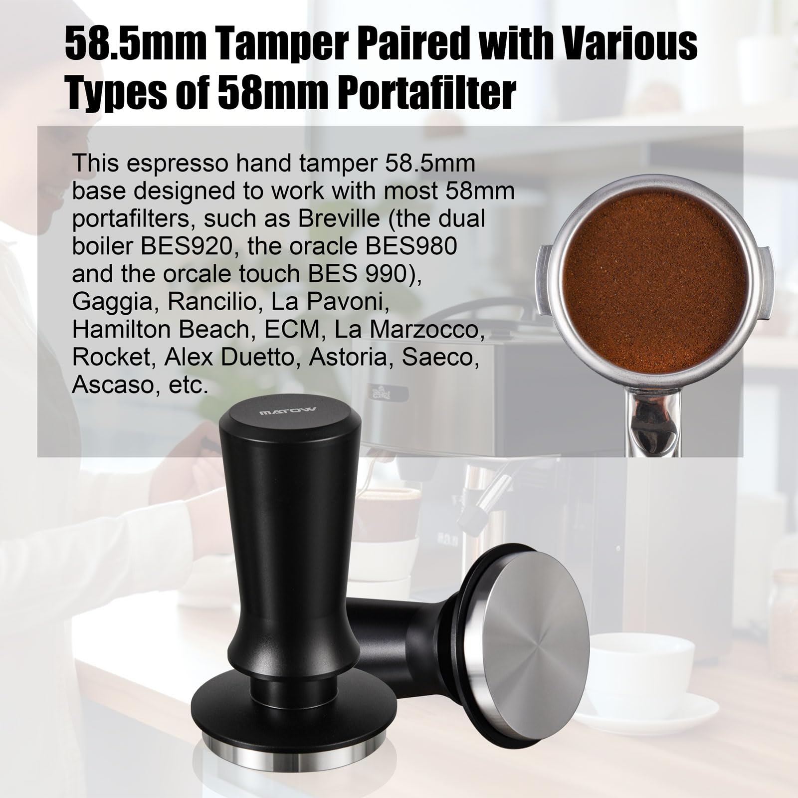Coffee Amazon Normcore Tamper De Café De 58,5 Mm Con