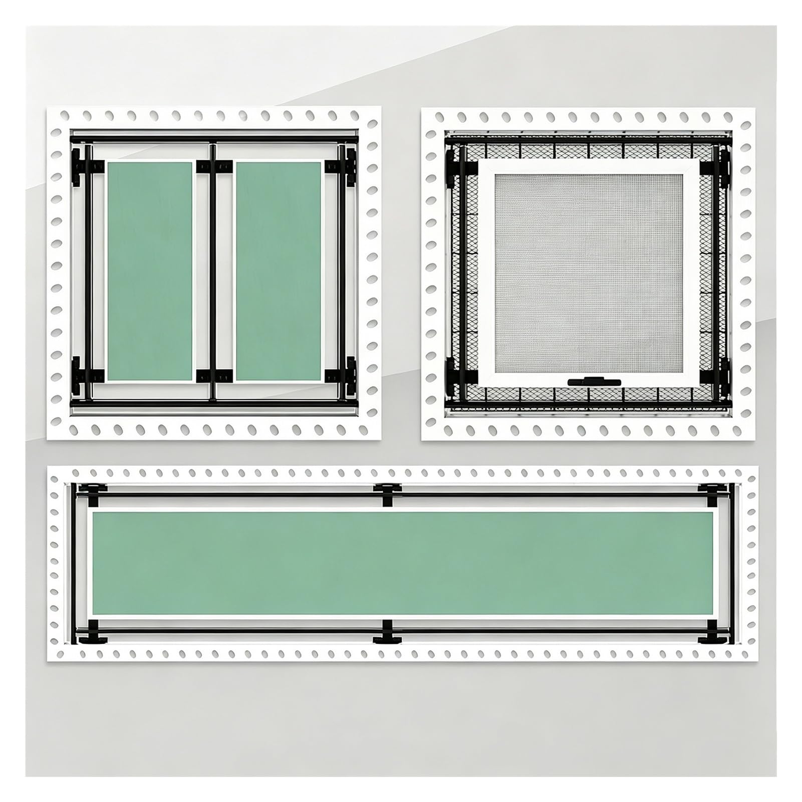 Griglia di Ventilazione su Misura, Copertura HVAC Aria Calda Fredda | Caldo Freddo, Viti Installazione Rapida, Con Filtro, Flusso Regolabile, Soffitto, Presa D'Aria Per Porta(D)