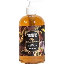Camille Beckman Hand and Shower Cleansing Gel, Dubai Chocolate, 13 Ounce