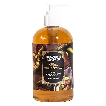 Camille Beckman Hand & Shower Cleansing Gel, Dubai Chocolate, 13 oz